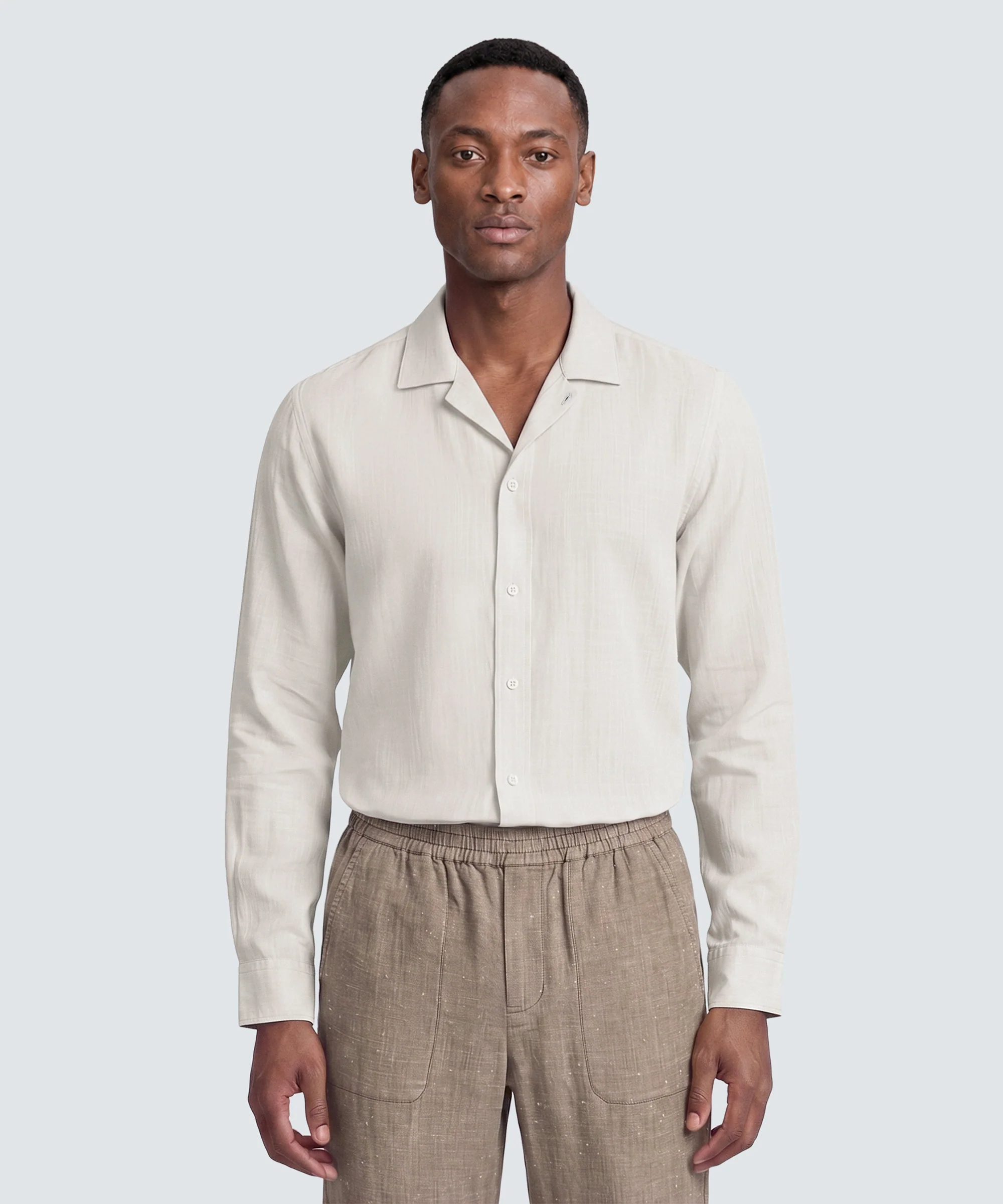 Men’s Merino Linen Button-Up - Image 4