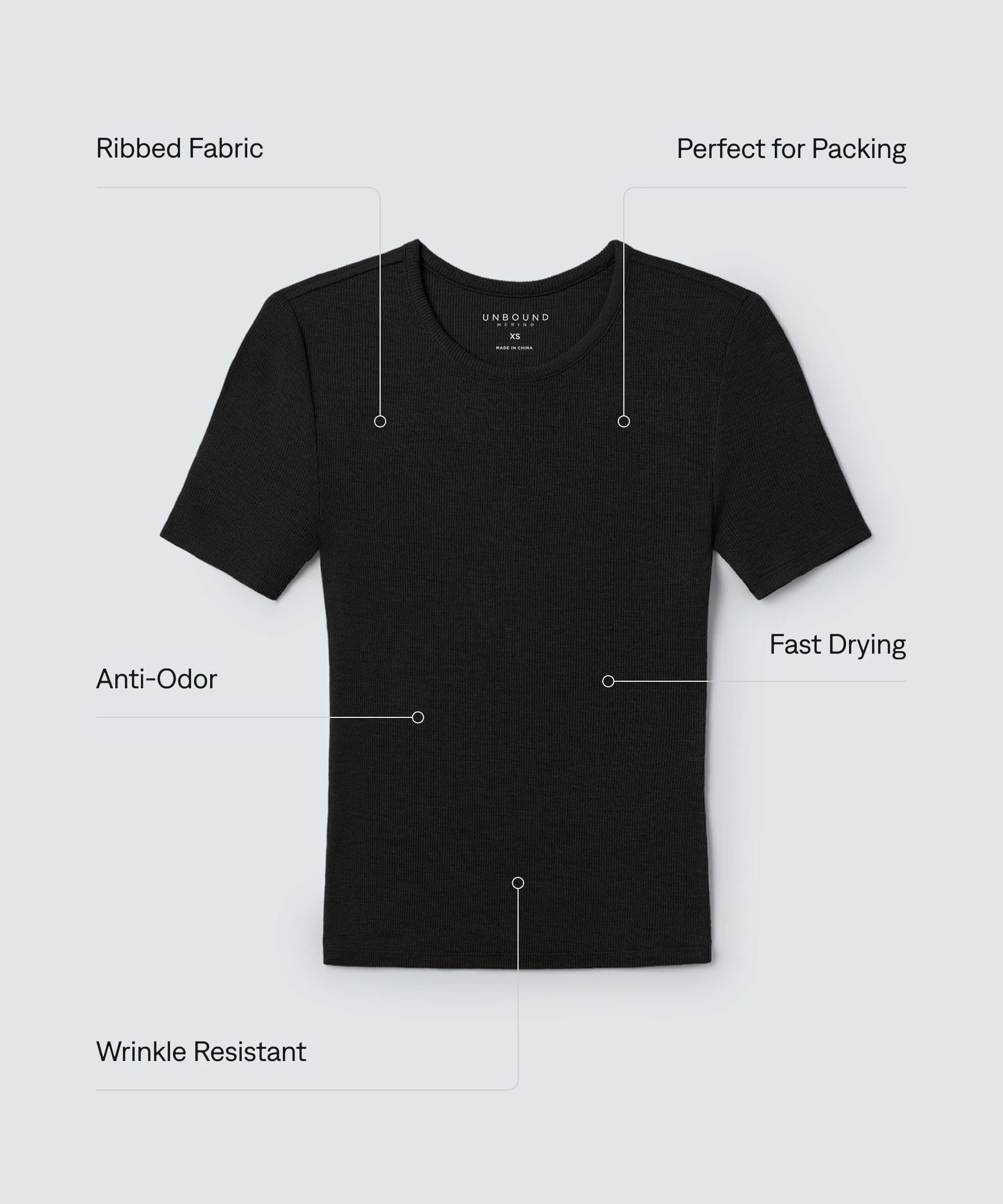 Women's Rib Fitted Crew Neck T-Shirt - Image 53